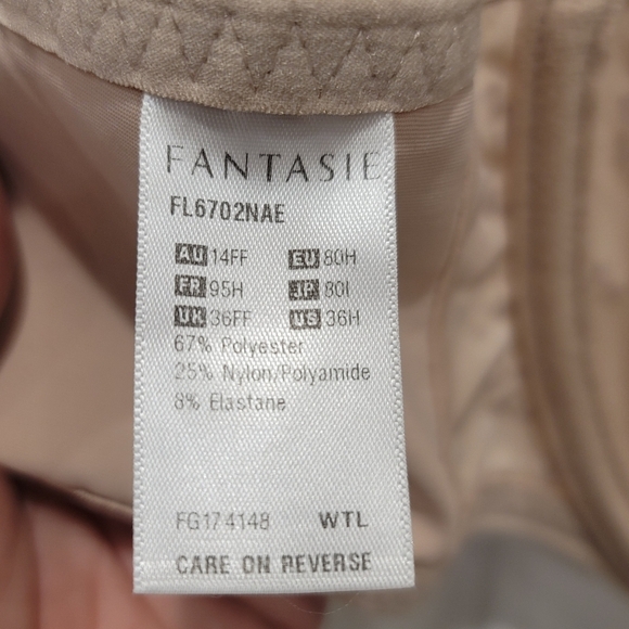 Fantasie "Ana" Underwire Side Support Bra - Sz 36H US / 36FF UK - Picture 5 of 10